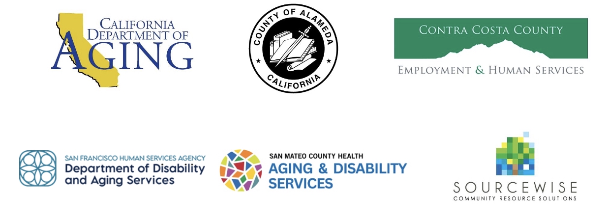 Logos for CDA Alameda Cty CC County SFDDAS San Mateo CH Sourcewise